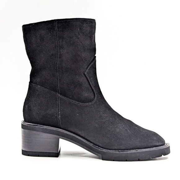 Stuart Weitzman Women Boulevard Black Suede Moto Mid Calf Boots size 8 - Picture 11 of 11